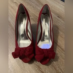 Xappeal Bellini Red Peep Toe Pumps